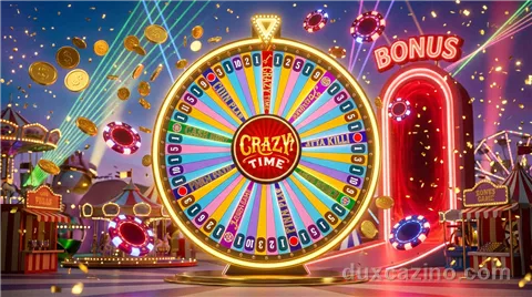 Crazy Time live game show bij Dux Casino