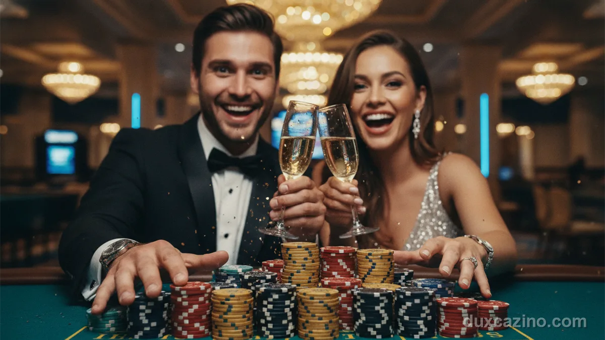 Dux Casino officiële mobiele app interface op smartphone scherm