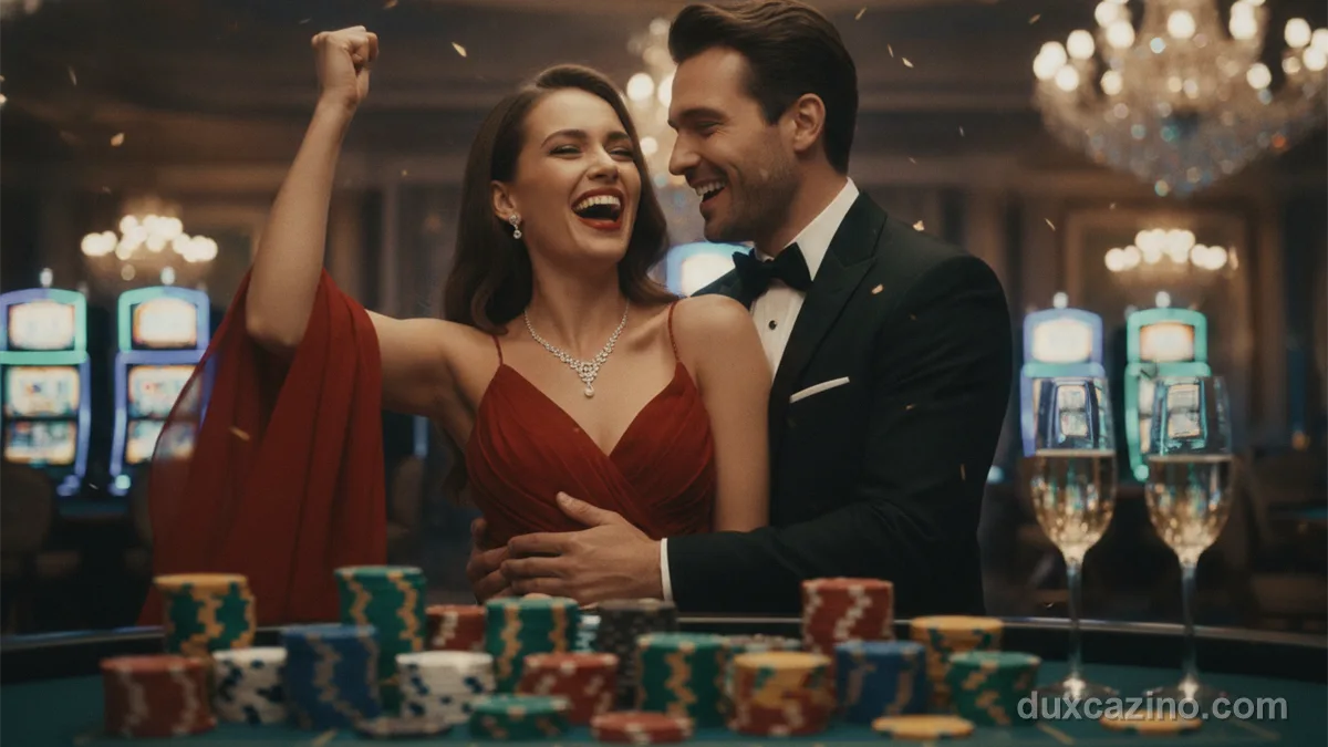 Dux Casino officiële welkomstbonus pakket en gratis spins promotie